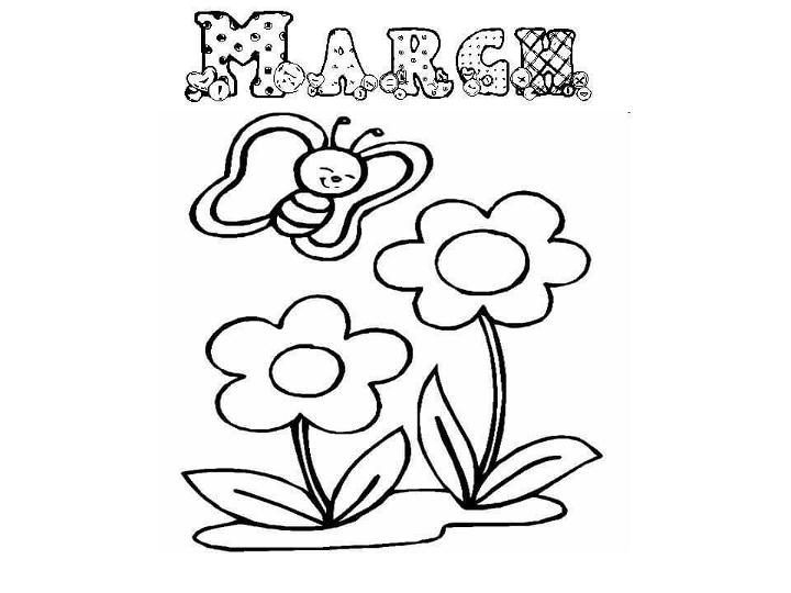 March Themed Coloring Page