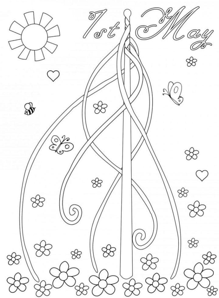 May Coloring Page and Activities