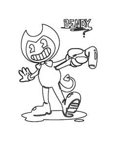 20 Free Bendy Coloring Pages for Kids and Adults