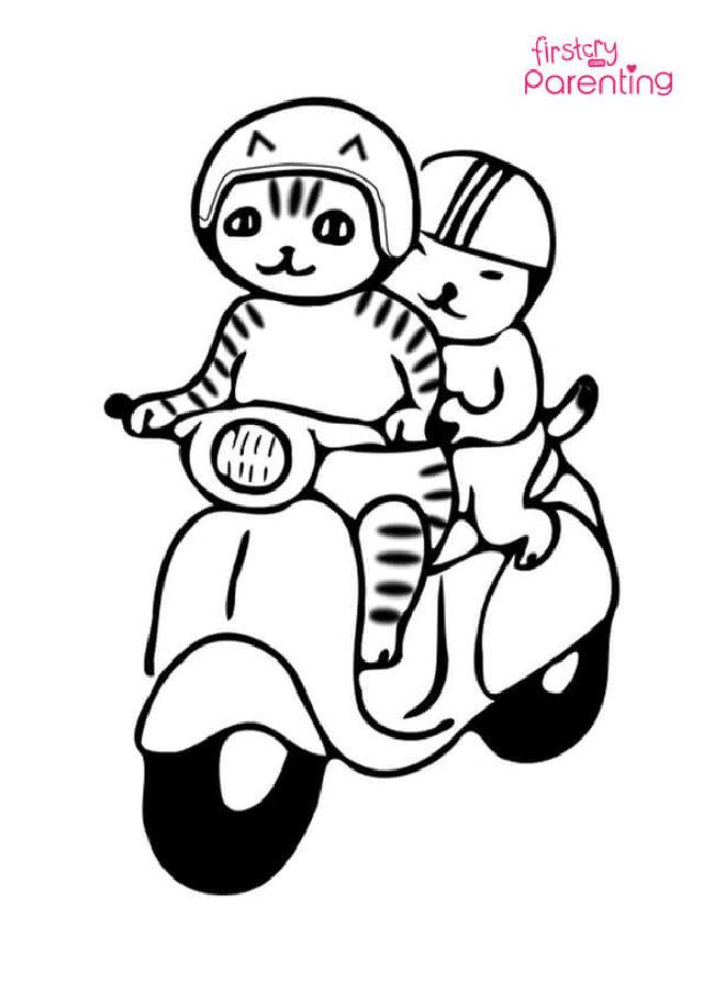 Motorcycle Coloring Book Pages