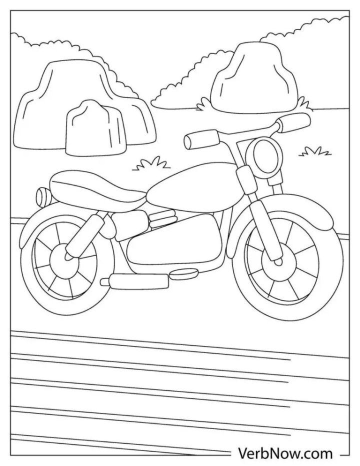 Motorcycle Coloring Pages PDF