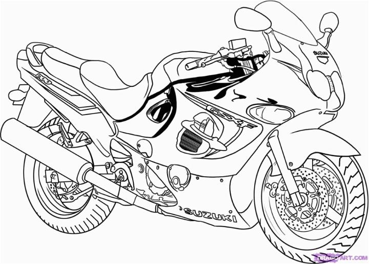 Motorcycle Pictures to Color and Print