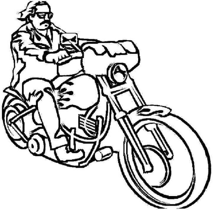 Motorcycle Pictures to Color