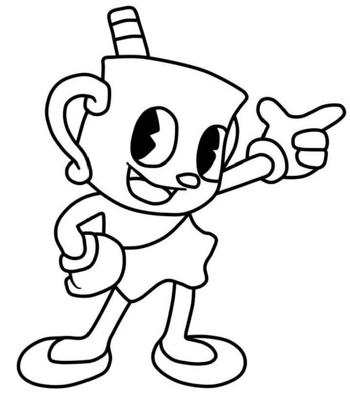 Ms Chalice Cuphead Coloring Page