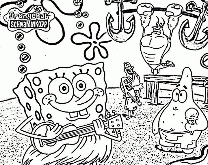 Nick Jr Spongebob Coloring Pages