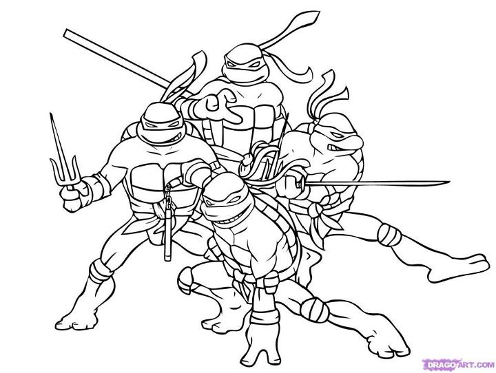 Ninja Turtles Coloring Pages Pictures to Color
