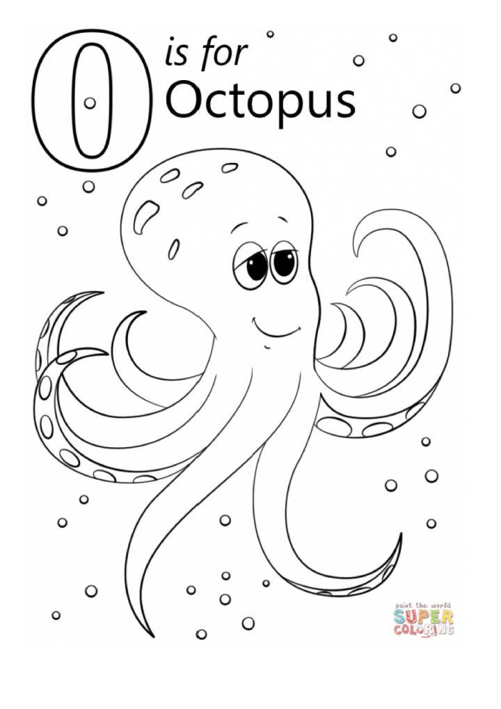 O Is for Octopus Coloring Page