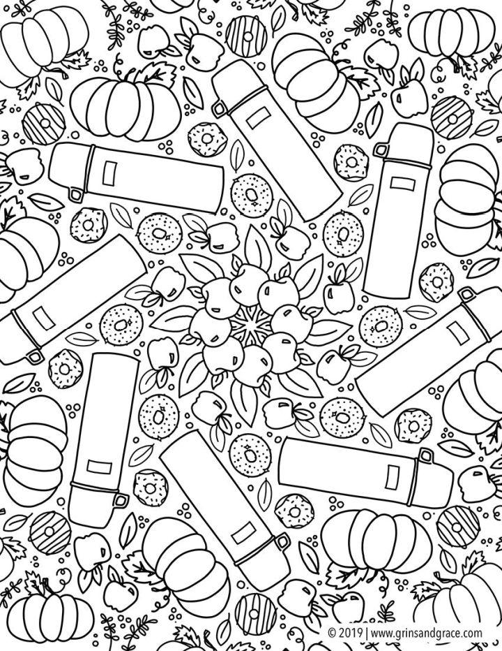 October Coloring Pages for Adults