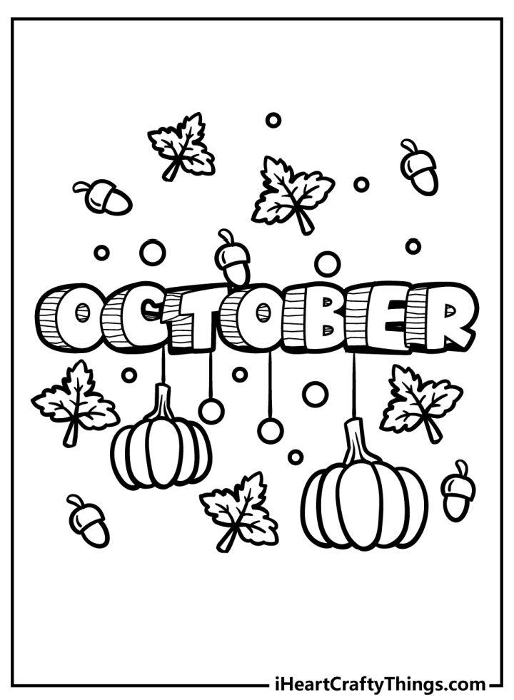 October Coloring Pages to Print