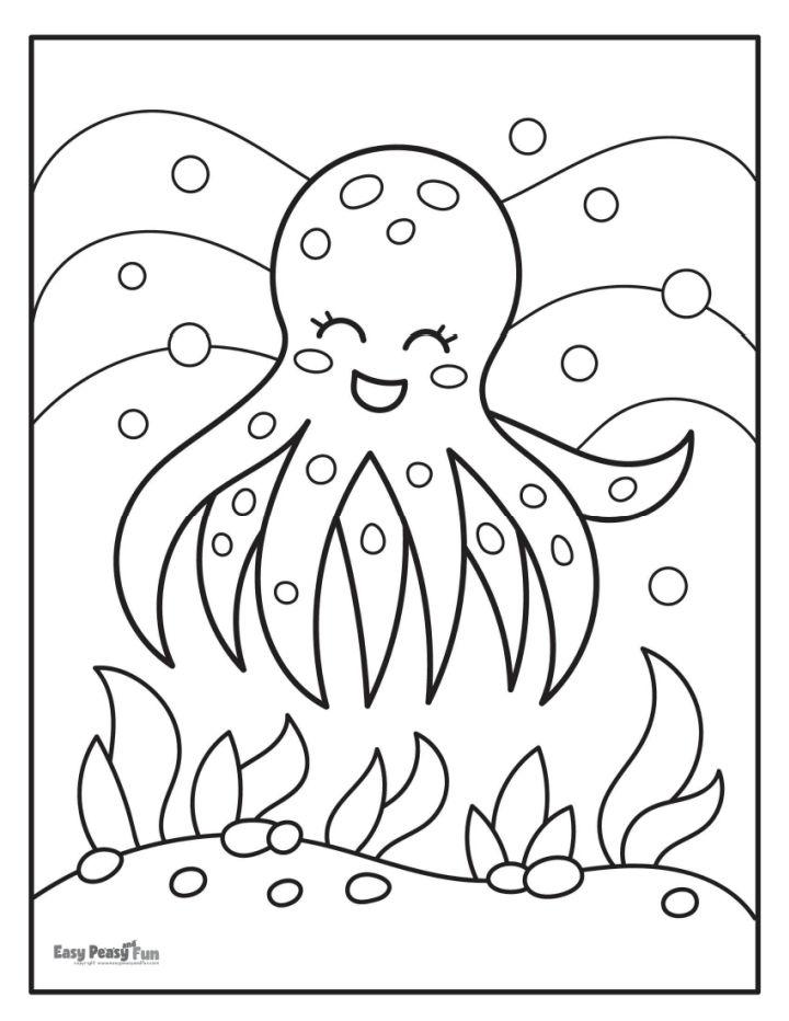 Octopus Coloring Pages PDF