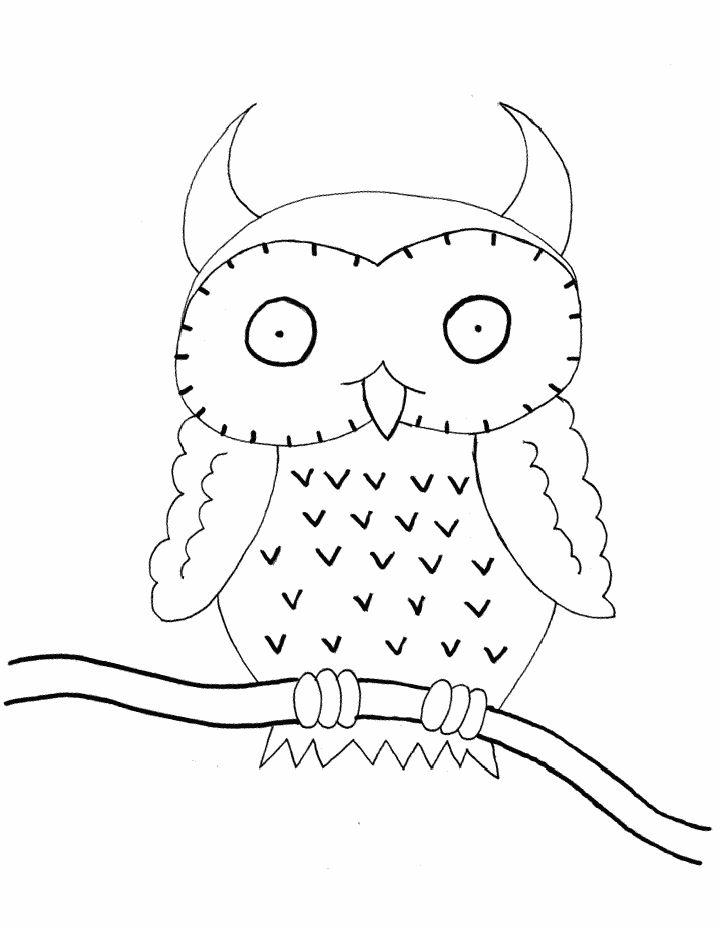 Owl Coloring Pages for Toddlers