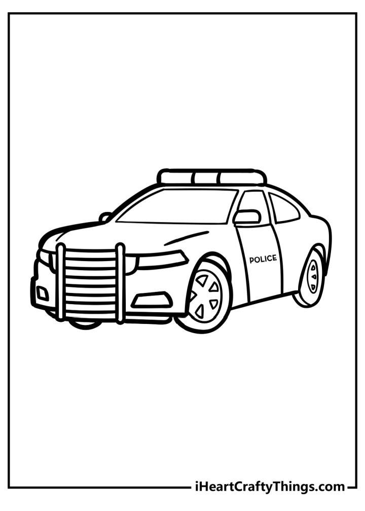 Police Car Coloring Pages and Printables