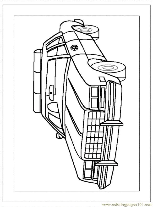 Police Car Coloring Pages for Preschool