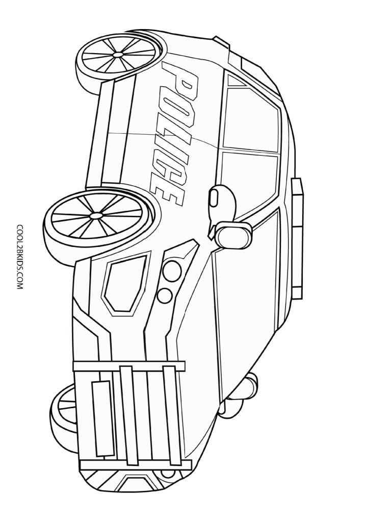 Police Car Pictures to Color