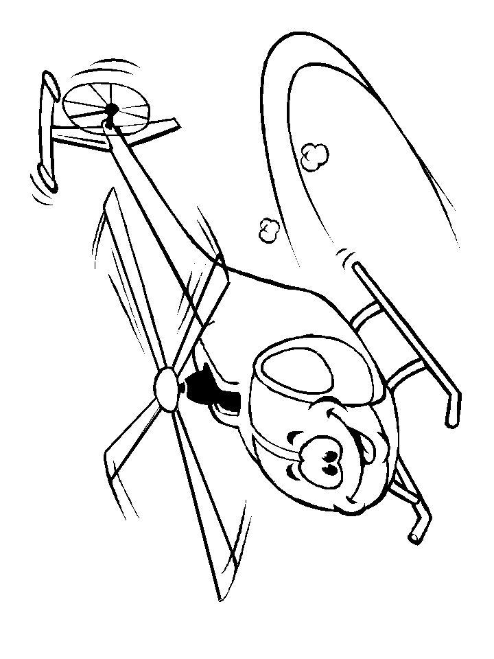 Preschooler's Helicopter Coloring Pages