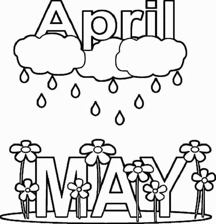 Preschooler's April Coloring Pages
