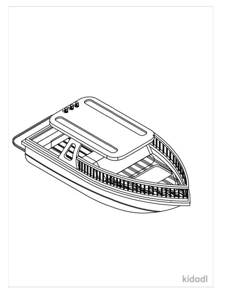 Preschoolers Boat Coloring Pages