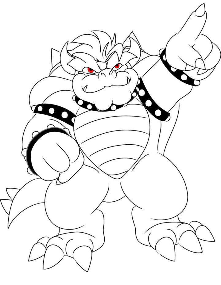 Preschooler's Bowser Coloring Pages