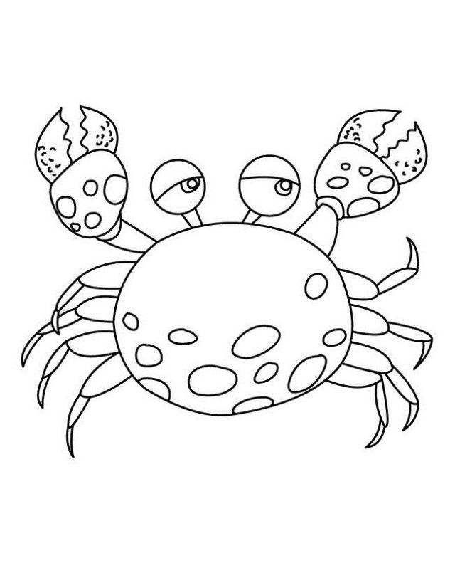 Preschooler's Crab Coloring Pages