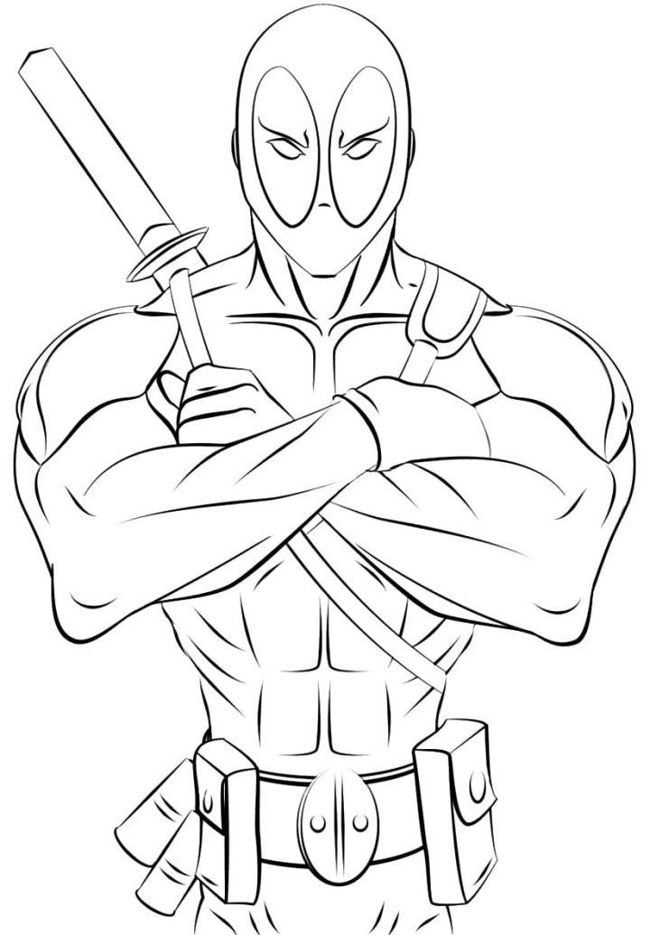 Preschooler's Deadpool Coloring Pages