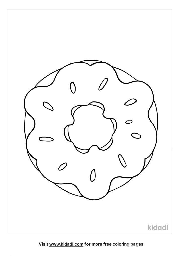 Donut Coloring Pages for Preschoolers 