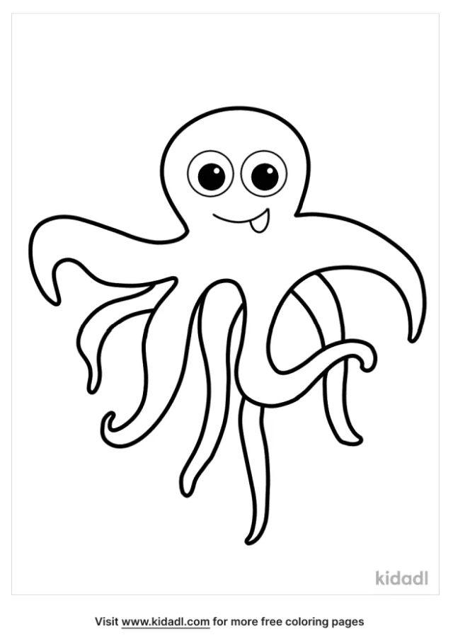 Preschoolers Octopus Coloring Pages