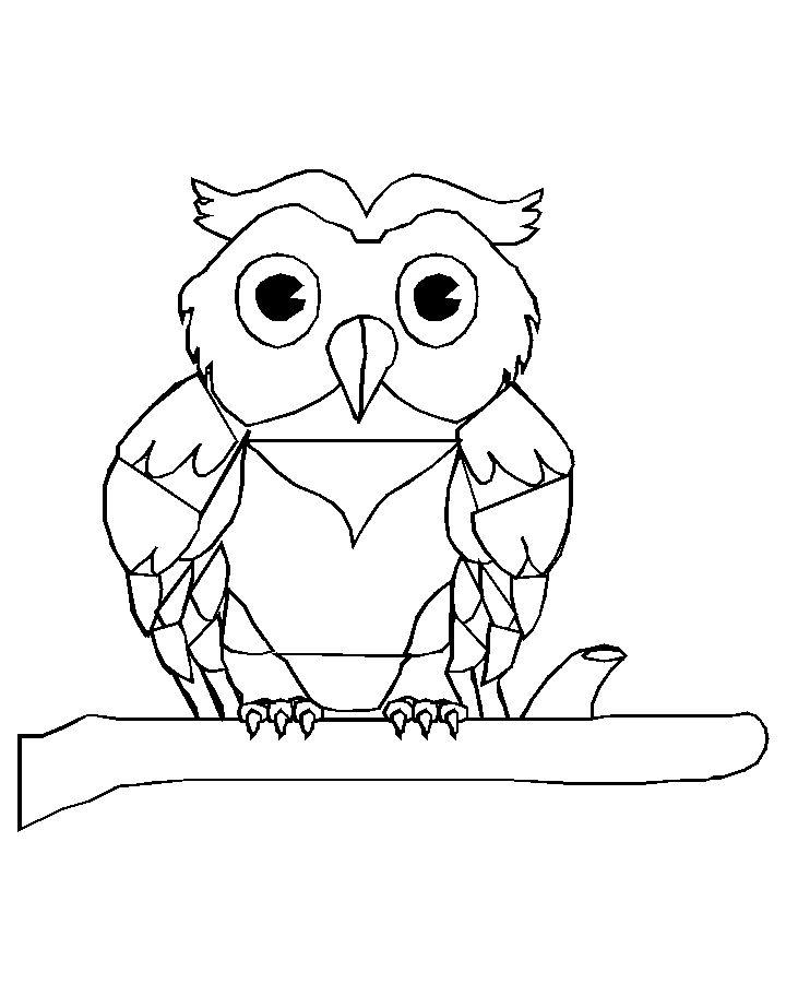 Preschooler's Owl Coloring Pages