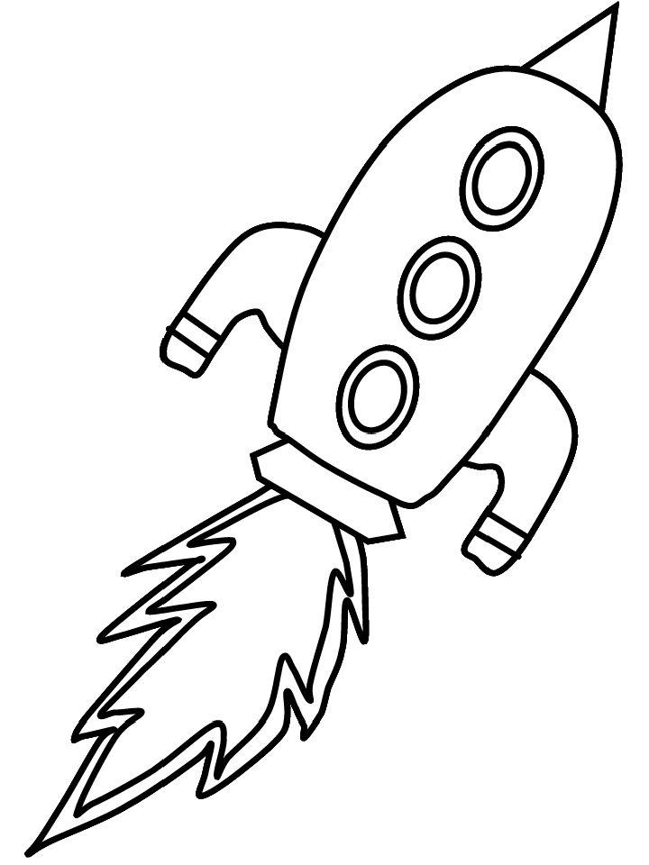 Preschooler's Rocket Coloring Pages