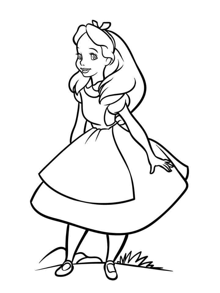 Printable Alice in Wonderland Coloring Pages