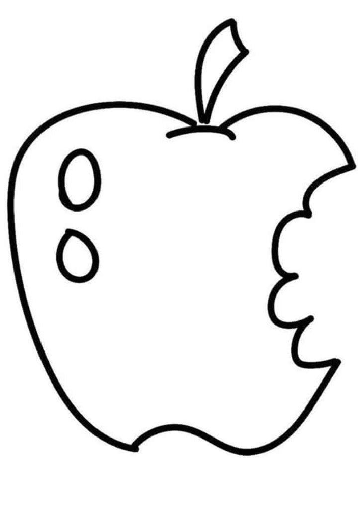 Printable Apple Coloring Pages