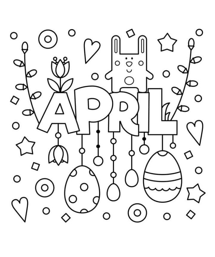 Printable April Coloring Pages