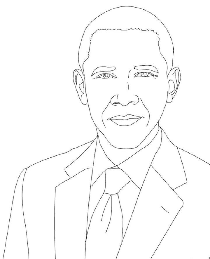Printable Barack Obama Coloring Pages