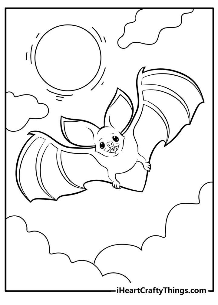 Printable Bat Coloring Book Pages
