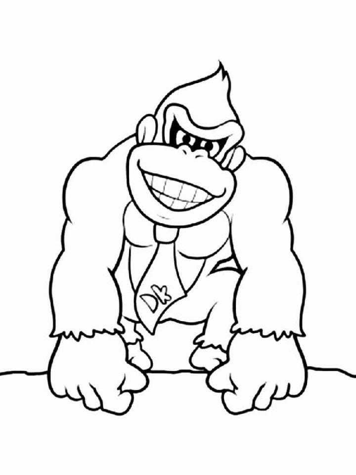Printable Donkey Kong Coloring Pages