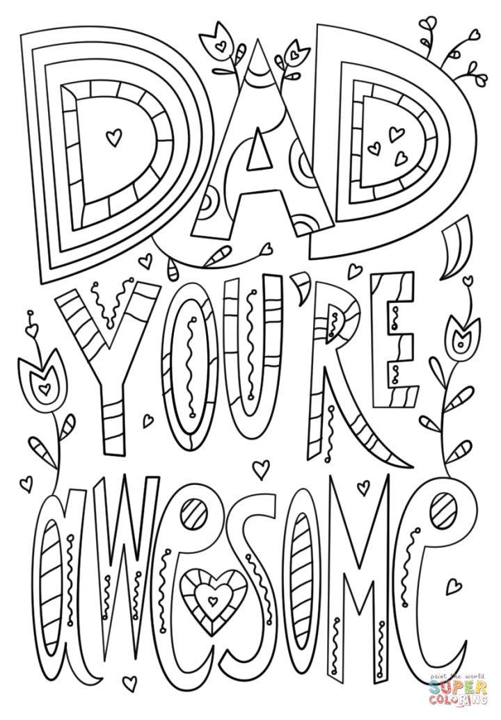 25 Free Father's Day Coloring Pages for Kids and Adults