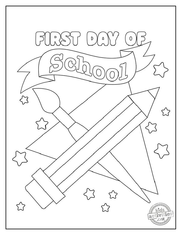 Printable First Day of School Coloring Pages
