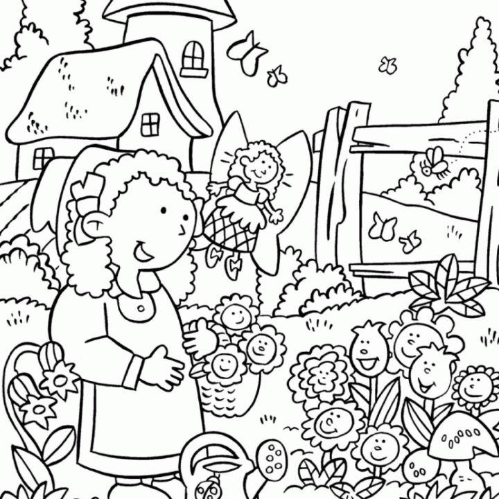 Printable Flower Garden Coloring Pages