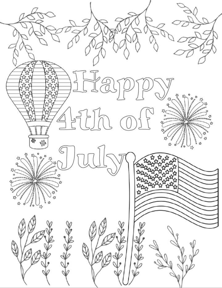 Printable Fourth of July Coloring Book Pages
