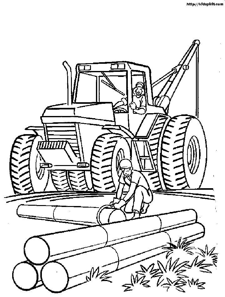 Printable Johnny Tractor Coloring Pages