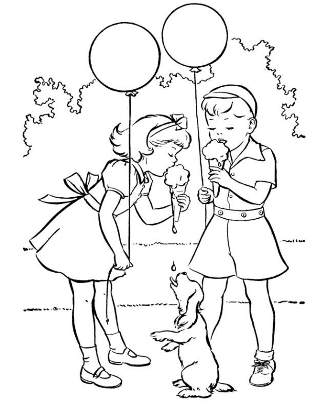 Printable June Coloring Pages