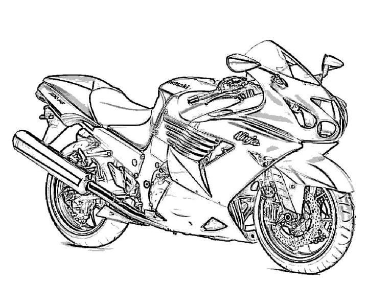 Printable Motorcycle Coloring Pages