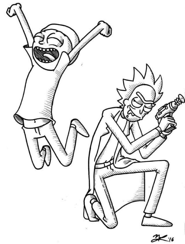 15 Free Rick And Morty Coloring Pages For Kids And Adults