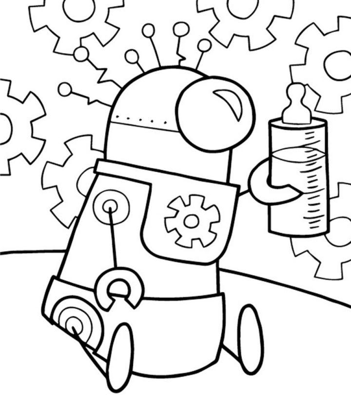 Printable Robot Coloring Page