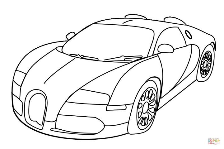 Printable Sports Car Coloring Pages