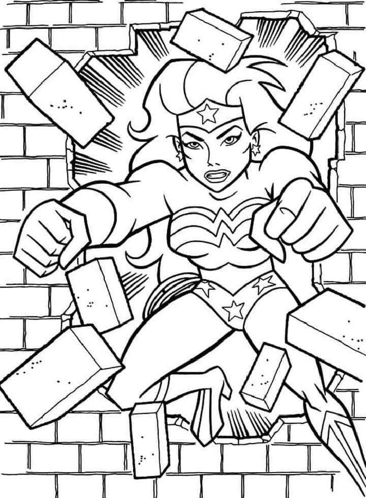 Printable Wonder Woman Coloring Pages PDF