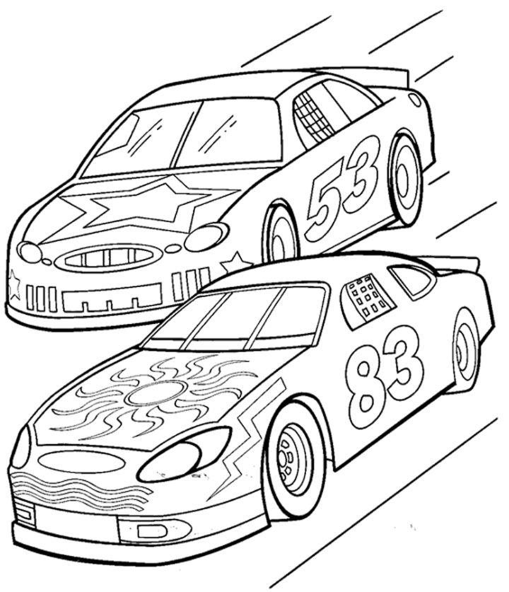 Race Car Coloring Pages For Kids