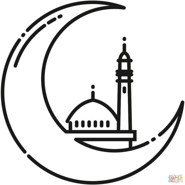 Ramadan Moon Coloring Page