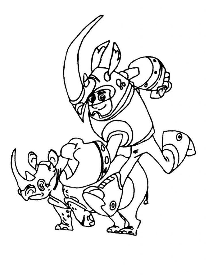 Rhino Power from Wild Kratts Coloring Page