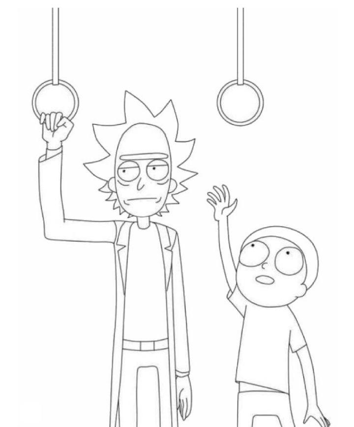 Rick and Morty Coloring Pages, Tracer Pages, and Posters