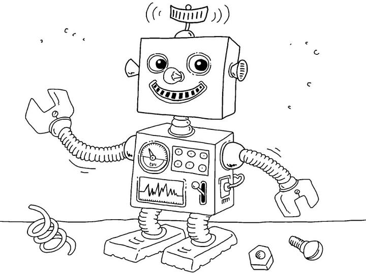 Robot Coloring Book Pages